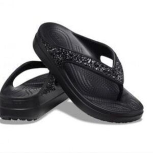Crocs Sloane Glitter Platform Flip-Flop Sandal